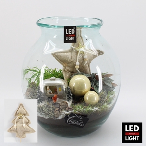 XMAS-24062LED Kerst creatie terrarium