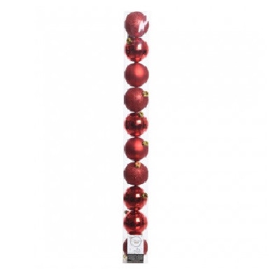 <h4>Christmas bauble Ball plastic  60mm x10 ass.</h4>