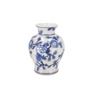Hailey Blue Porcelain Vase Flower 17x22cm