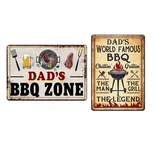 Wall Hanger Tin 30x40cm BBQ Mi