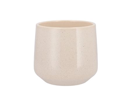 <h4>Ceramic Beige Stone Pot Berlin 13cm</h4>