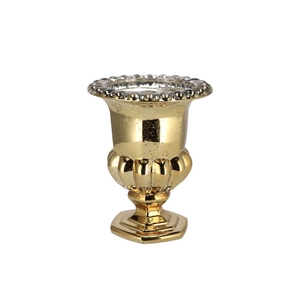 Taylor Gold Vase On Foot 18x23cm