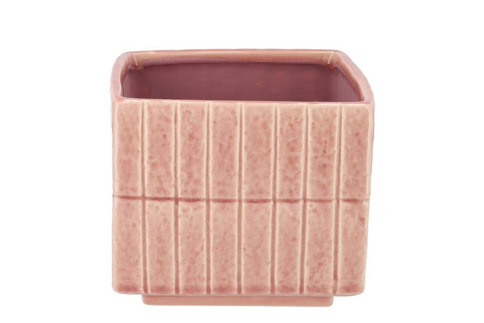 <h4>Mirre Old Pink Cube Pot 14x14x13cm</h4>
