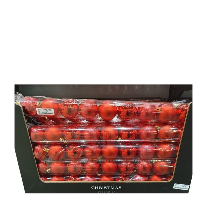 <h4>Kerstbal Bal kunststof  60mm x9 ass.</h4>