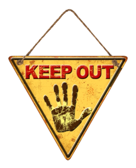 <h4>Wall Hanger Mtl Keep Out 98578</h4>