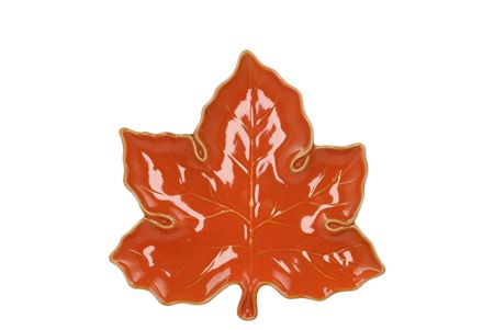 <h4>Leaf Maple Plate Orange 18x18x4cm</h4>