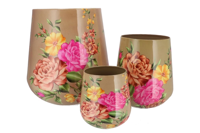 <h4>June Natural Brown Vase Iron S/3 22x23cm/30x35cm/44x45cm</h4>