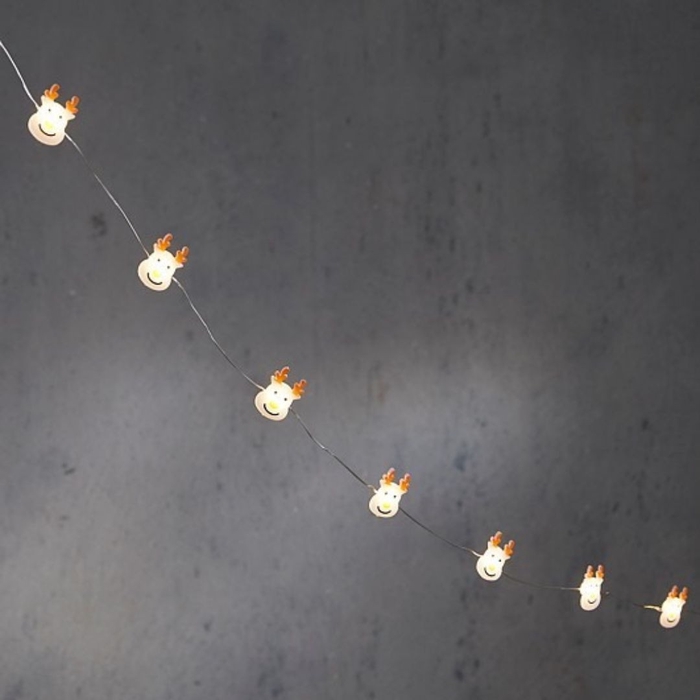 Kerst LED draad hert 12L 120cm+timer