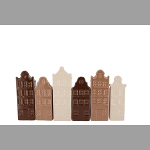 A'dam Houses Canal Natural Brown Mix Vase Ass 9x7x26cm Nm