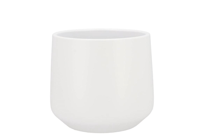 <h4>Ceramic White Matt Pot Berlin 13cm</h4>