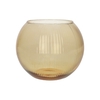 DF02-883917900 - Glass bowl Alverda Lines d12/19xh15.5 apricot cream