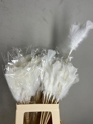 <h4>Stick Feather White 14cm</h4>