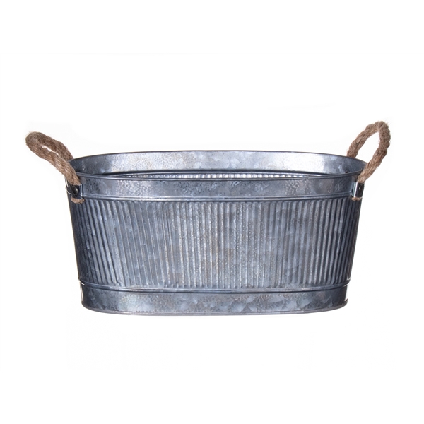 <h4>Planter Jari Lines 25x14xh12 zinc</h4>