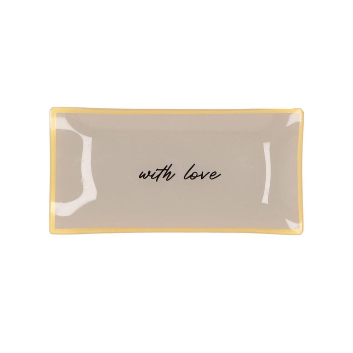 <h4>Plate Rectangle With Love 20x10x2cm</h4>