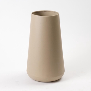 Vase Metal Taupe Texture Ø50x1