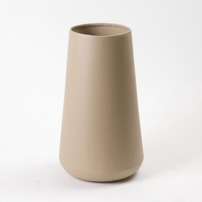 Vase Metal Taupe Texture Ø20x3