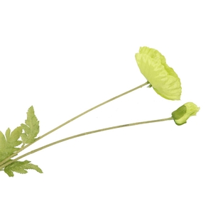 Silk Poppy Leaf Green 96cm Nm