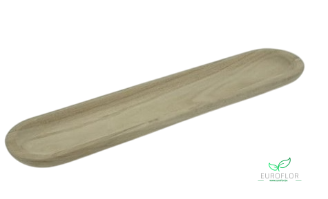 PAULOWNIA WOOD OVAL PLATE 51X11XH2,5