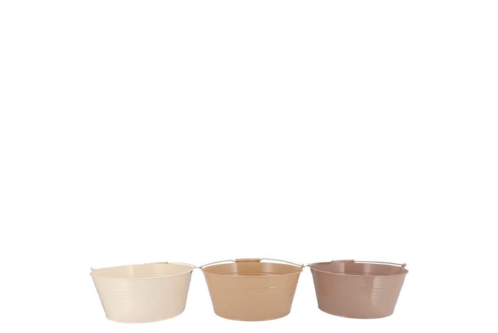 <h4>Zinc Natural Brown Basic Bowl Ass 16x8x13cm</h4>