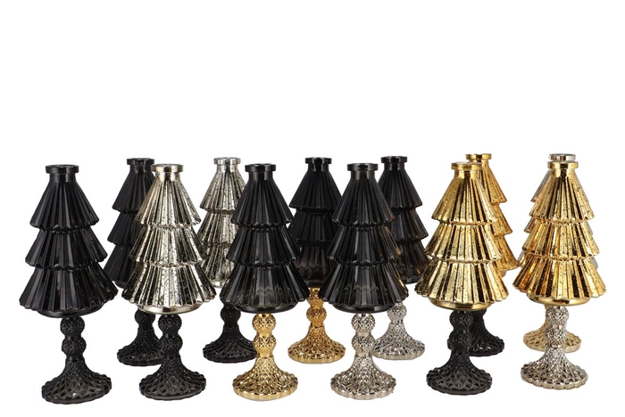 Jazz Wild Black Vase X-mas Tree Ass 11x28cm