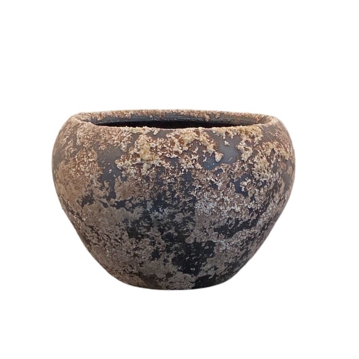 <h4>CACHEPOT BOLA AREIA DARK 17X13 CM</h4>