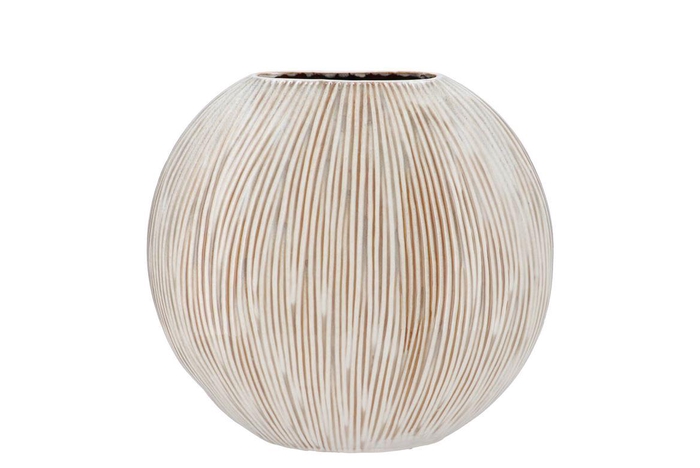 <h4>Sifan White Vase Oval 32x13x31cm</h4>