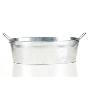 DF04-942102800 - Planter zinc Parkin oval+ears 29x16xh12