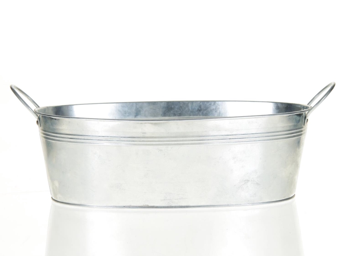 <h4>DF04-942102800 - Planter zinc Parkin oval+ears 29x16xh12</h4>