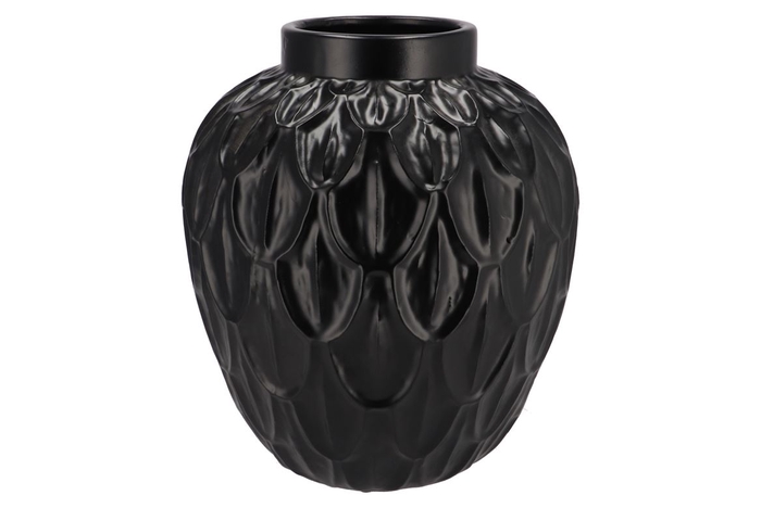 <h4>Inga Boa Black Pot Active Glaze 31x31x35cm</h4>