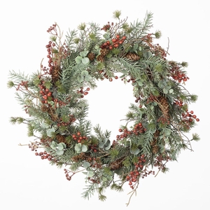 AF Wreath Berry/Eucalyp Mx D60