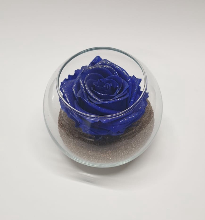 Bolvaas glitter blauw