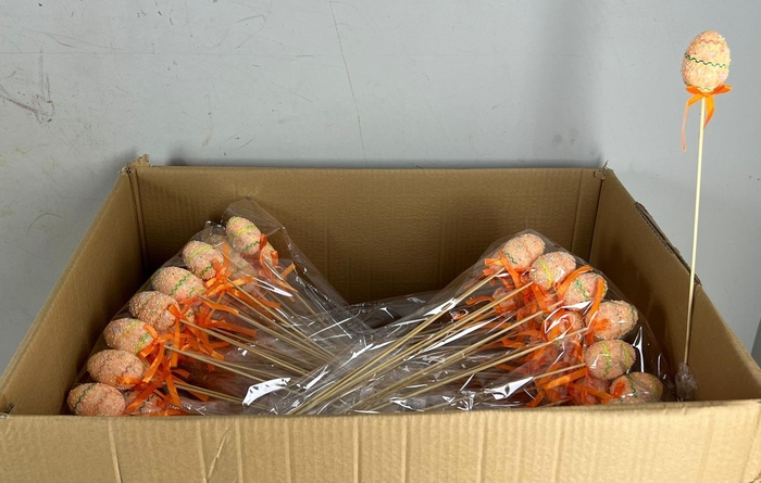 Stick Egg  Easter Party Orange