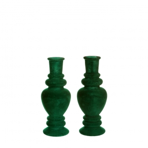 Glas Candle vaas velvet d06*16cm