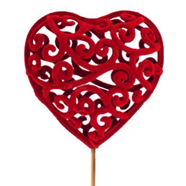 <h4>Pick Heartroque 6cm+12cm stick red</h4>