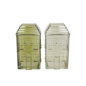 Mille Green Vase House 14x11x25cm