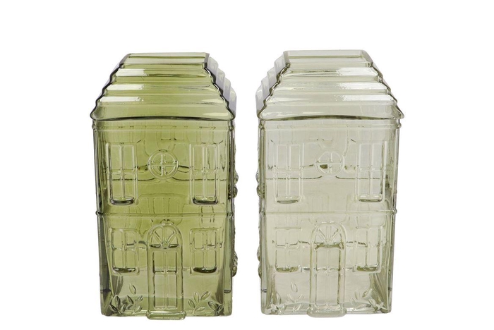 <h4>Mille Green Vase House 14x11x25cm</h4>