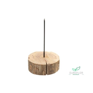 STAANDER PIN ON WOODEN BLOCK D21,5 D12