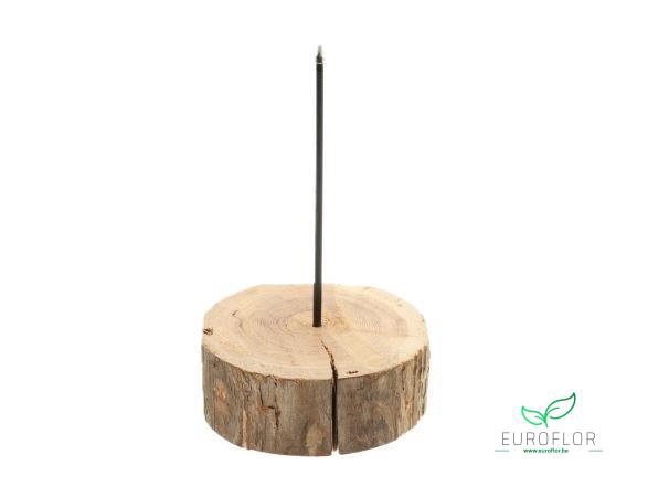 STAANDER PIN ON WOODEN BLOCK D21,5 D12