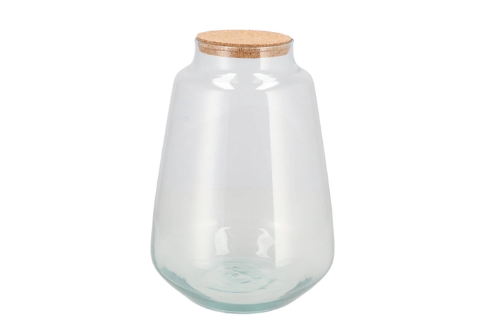 Glass Terrarium Wide With Cork 21x21x30cm