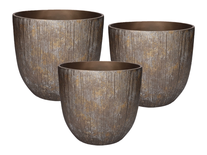 <h4>DF03-710635200 - Set/3 Pot Brass d37xh33 bronze</h4>