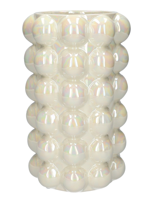 <h4>DF03-666720900 - Vase Bubbly d15xh24 sand+pearl</h4>