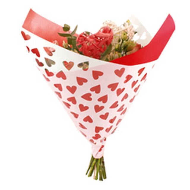 <h4>Vellen 80x90cm OPP50 Clear Hearts rood</h4>