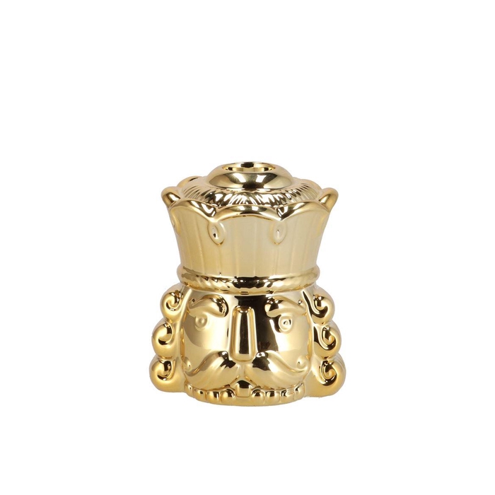 <h4>Jolie Cozy Gold King Candle H 9x8x11cm</h4>