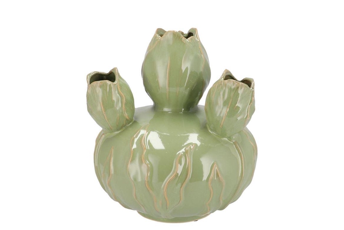Mara Pistache Vase Bol Tulip 22x22x24cm Nm