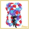 arr3 Deco beer 25cm - Summer paars rood wit blauw