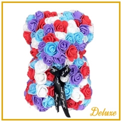 arr3 Deco beer 25cm - Summer paars rood wit blauw