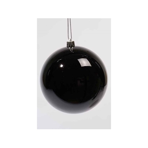 KERSTBAL PLASTIC 200MM BLACK 1PC