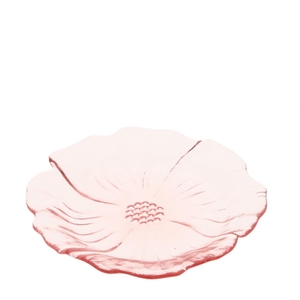 Glass Bowl Flower plate d16.5*2cm