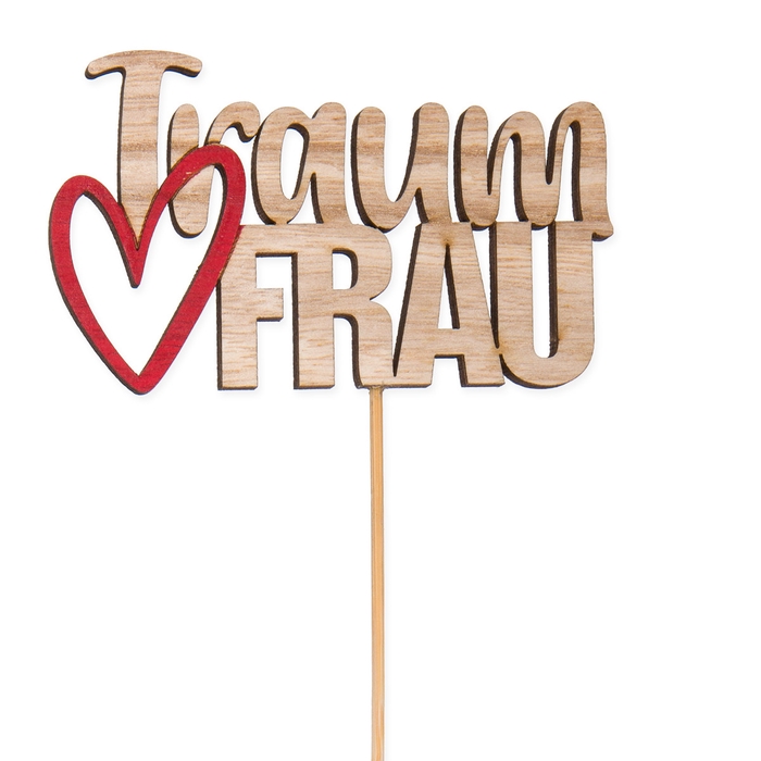<h4>Moederdag 50cm Traumfrau hout 10cm</h4>
