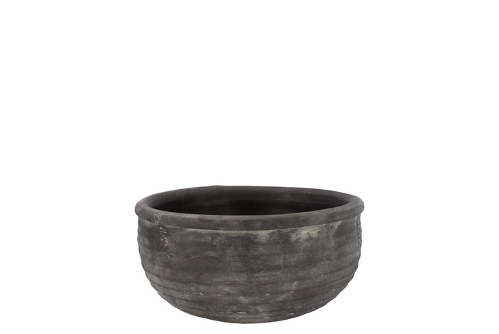 Gamla Grey Bowl Structure Stripe 19x19x12cm